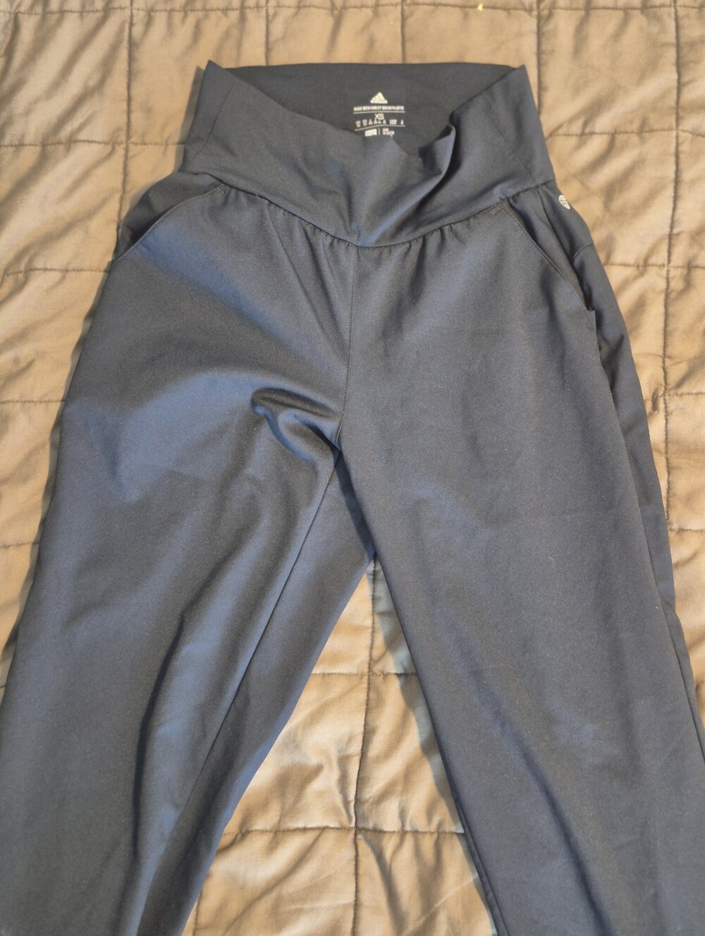 adidas Women's Dark Navy High-Waist Active Pants